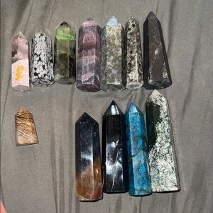 Assorted Crystal Obelisks Set